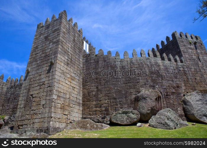 Guimaraes castle detail, in the north of Portugal.