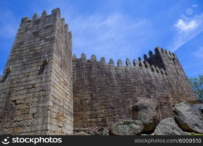 Guimaraes castle detail, in the north of Portugal.