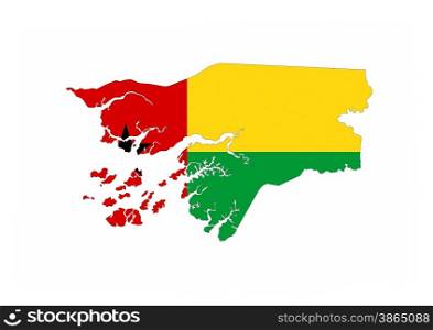 guinea bissau country flag map shape national symbol