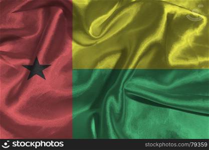 Guinea Bissau national flag 3D illustration symbol.