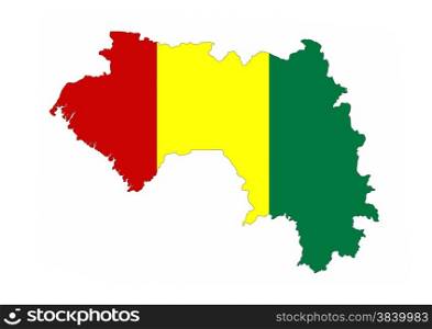 guinea country flag map shape national symbol