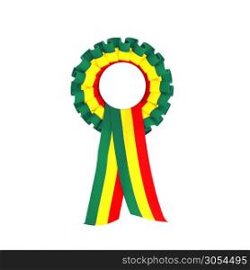 guinea country flag ribbon symbol green yellow red