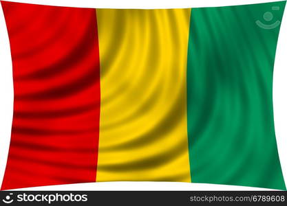 Guinean national official flag. African patriotic symbol, banner, element, background. Correct colors. Flag of Guinea waving, isolated on white, 3d illustration