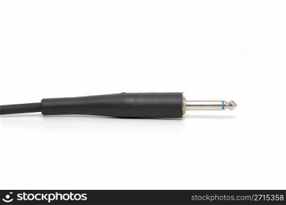 Guitar cable on a white background