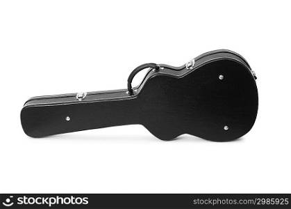 Guitar case isolated on the white background