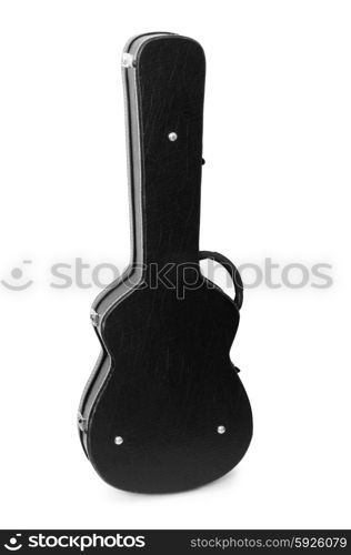 Guitar case isolated on the white background