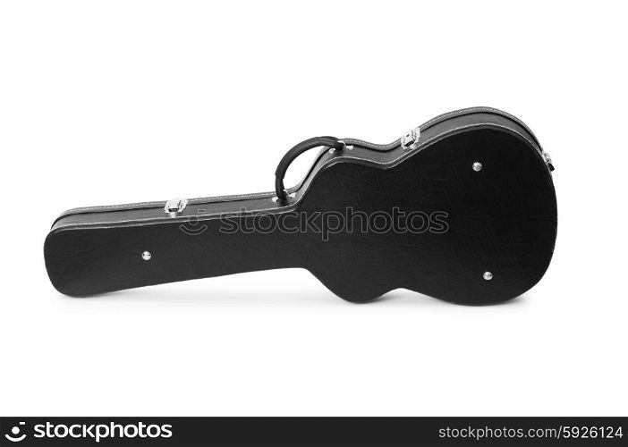 Guitar case isolated on the white background