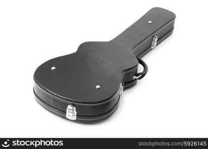 Guitar case isolated on the white background