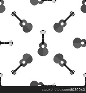 Guitar Silhouette Seamless Background. Musical Instrument Pattern. Guitar Seamless Background
