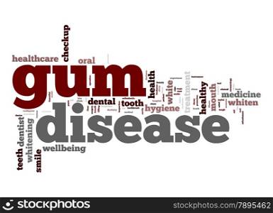 Gum disease word cloud
