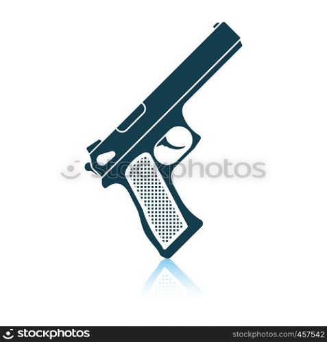 Gun icon. Shadow reflection design. Vector illustration.