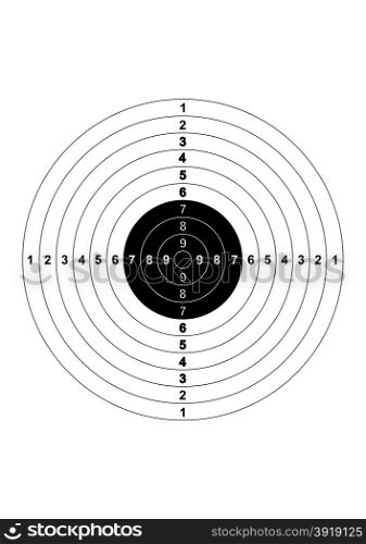 gun shooting range bullseye illustration target symbol