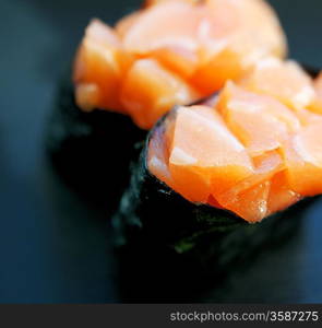 Gunkan sushi closeup