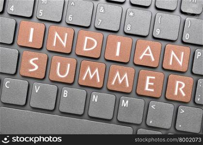 Gunmetal indian summer key on keyboard