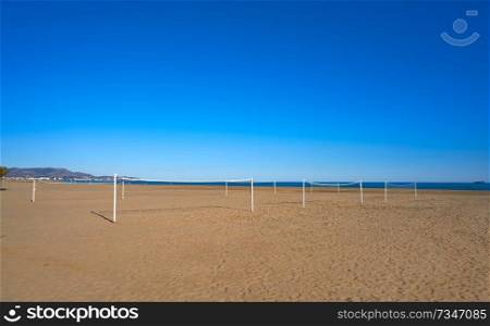 Gurugu beach in Grao de Castellon of Spain at Mediterranean sea