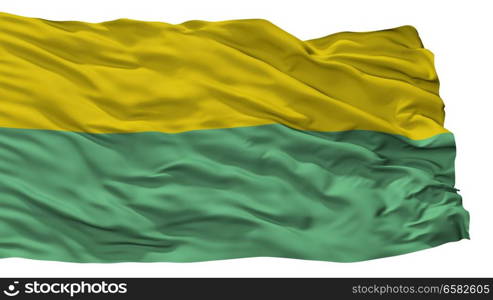 Gutierrez City Flag, Country Colombia, Cundinamarca Department, Isolated On White Background. Gutierrez City Flag, Colombia, Cundinamarca Department, Isolated On White Background