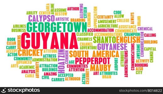 Guyana as a Country Abstract Art Concept