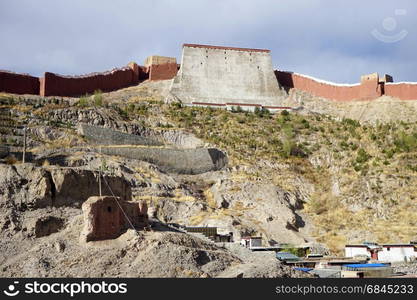 GYANTSE, CHINA - CIRCA MAY 2017 Temple in Gyantse monastery