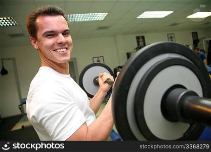 gym man with barbell 2