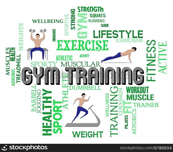 Gym Training Indicating Physical Activity And Endurance