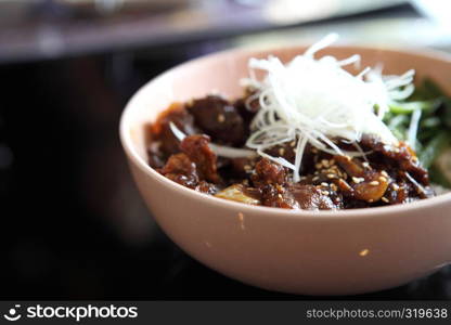 Gyudon ,Japanese beef rice bowl.