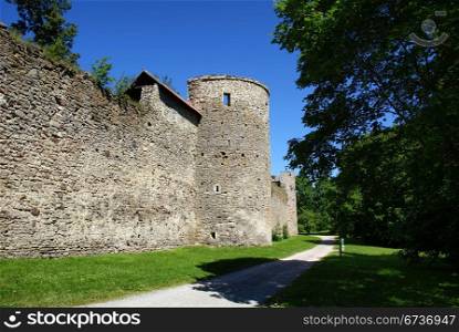 Haapsalu, towers and walls of old city
