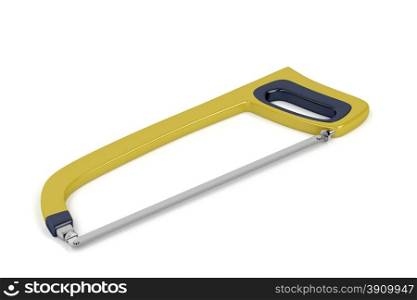 Hacksaw on white background, 3d rendered image