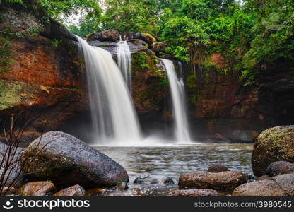 Haew Suwat Waterfall in Khao Yai National Park, Thailand