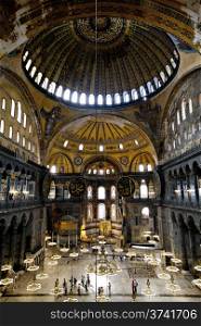 Haghia Sophia. Haghia Sophia is a former Orthodox patriarchal basilica, later a mosque, and now a museum in Istanbul, Turkey.