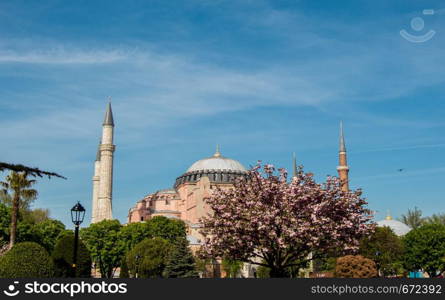 Hagia Sophia in Istanbul, the world famous monument of Byzantine architecture