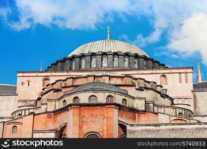 Hagia Sophia in Istanbul, Turkey. Hagia Sophia is the greatest monument of Byzantine Culture.