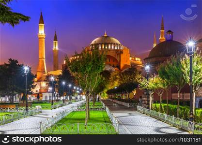 Hagia Sophia in Sultan Ahmet Square, Istanbul, Turkey.. Hagia Sophia in Sultan Ahmet Square, Istanbul, Turkey