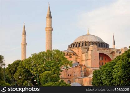 Hagia Sophia (The Church of the Holy Wisdom, Ayasofya in Turkish) in Istanbul, Turkey.