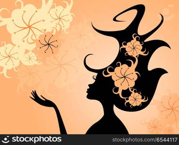 Hair Hairstyle Indicating Young Woman And Floral