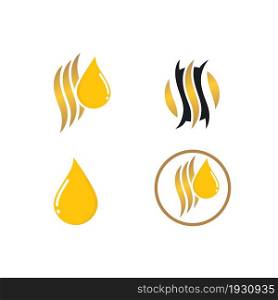 hair nutrition oil drop icon vector illustration design template