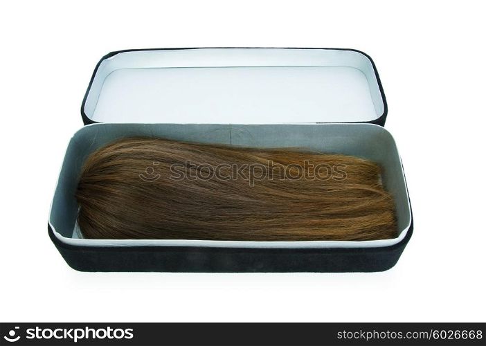 Hair wig isolated on the white
