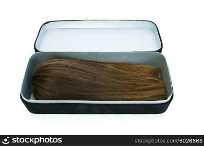 Hair wig isolated on the white