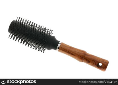 Hairbrush. The device isolated on a white background for combing