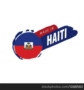 Haiti national flag, vector illustration on a white background. Haiti flag, vector illustration on a white background