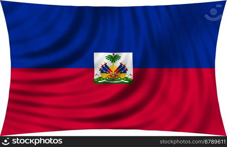 Haitian national official flag. Patriotic symbol, banner, element, background. Correct colors. Flag of Haiti waving, isolated on white, 3d illustration