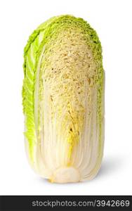 Half head of cabbage Chinese cabbage isolated on white background