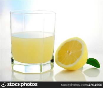 half of fresh lemon and lemon juice