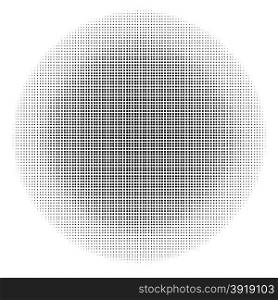 Halftone Circle Texture Isolated on White Background. Halftone