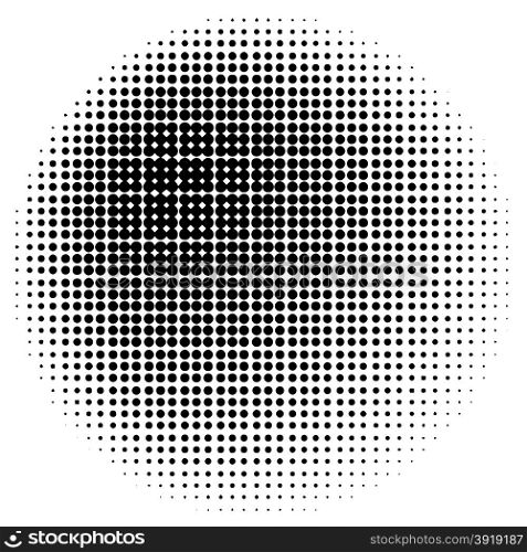 Halftone Circle Texture Isolated on White Background. Halftone Circle