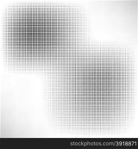 Halftone Isolated on White Background. Dotted Abstract Texture. Dirty Damaged Spotted Circles Pattern.. Halftone