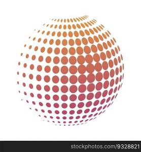 halftone sphere stylized logo. Dotted orb design element . Vector illustration. Stock image. EPS 10.. halftone sphere stylized logo. Dotted orb design element . Vector illustration. Stock image.