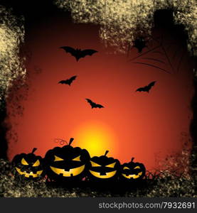 Halloween Bats Indicating Trick Or Treat And Spooky Celebration