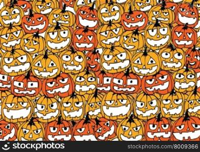 Halloween card with pumpkin