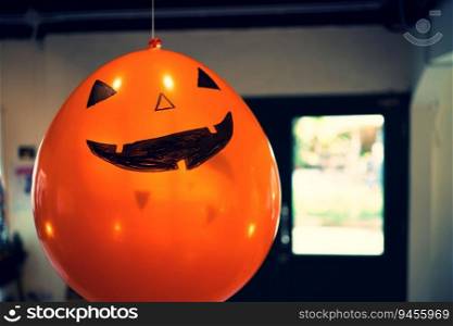 Halloween decorations background. Scary Halloween holiday
