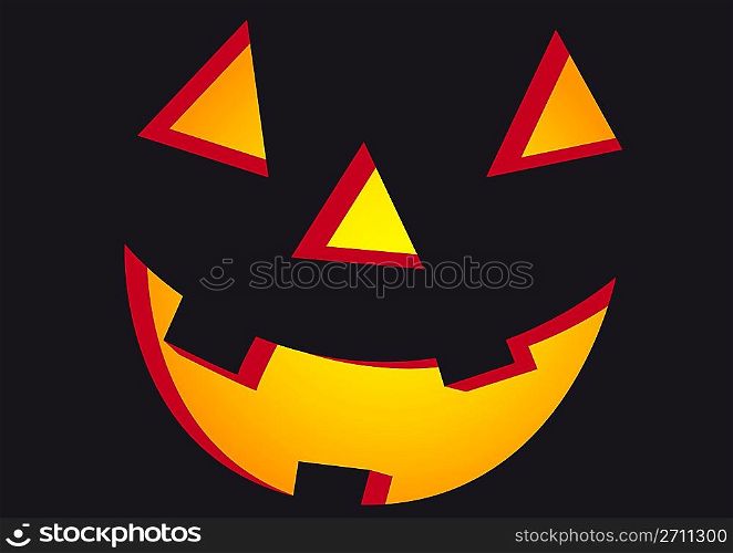 Halloween face in black